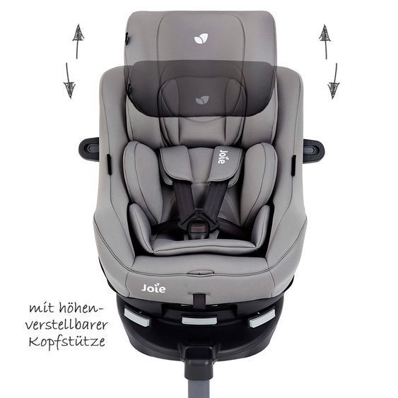 joie Reboarder-Kindersitz Spin 360 GT - Gruppe 0+/1 - ab Geburt - 4 Jahre (ab Geburt-18 kg) - Gray Flannel