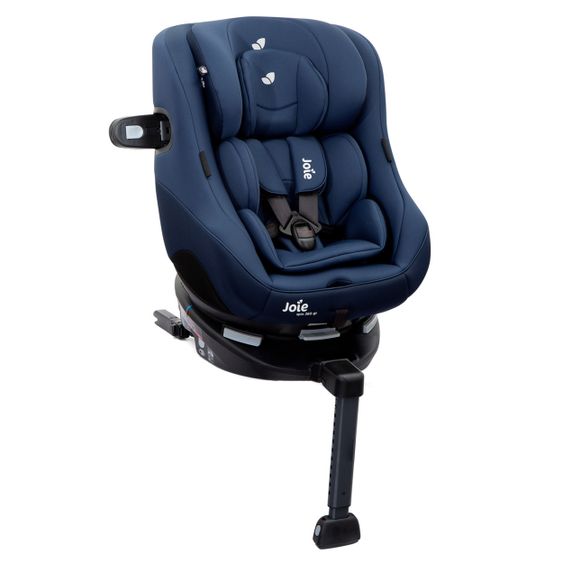 joie Reboarder-Kindersitz Spin 360 GT - Gruppe 0+/1 - ab Geburt - 4 Jahre (ab Geburt - 18 kg) mit Isofix-Basis inkl. Auto - Organizer - Deap Sea