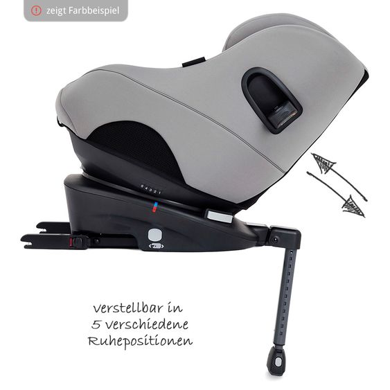 joie Reboarder-Kindersitz Spin 360 GT - Gruppe 0+/1 - ab Geburt - 4 Jahre (ab Geburt - 18 kg) mit Isofix-Basis inkl. Auto - Organizer - Laurel