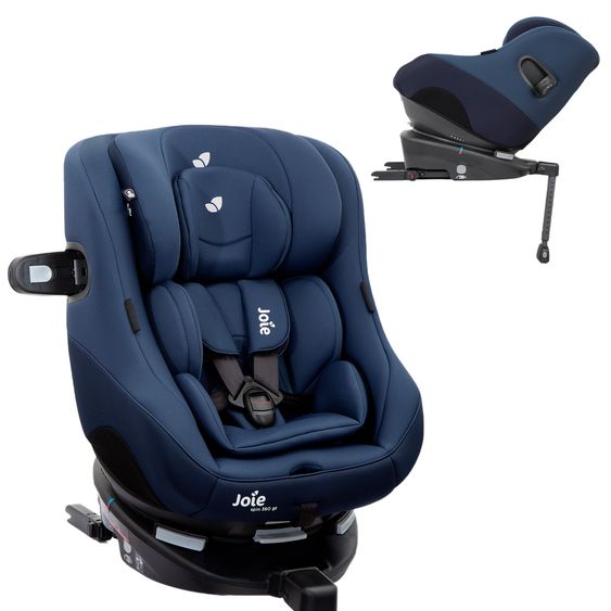 joie Reboarder-Kindersitz Spin 360 GT - Gruppe 0+/1 - ab Geburt - 4 Jahre (ab Geburt-18 kg) mit Isofix-Basis - Deep Sea