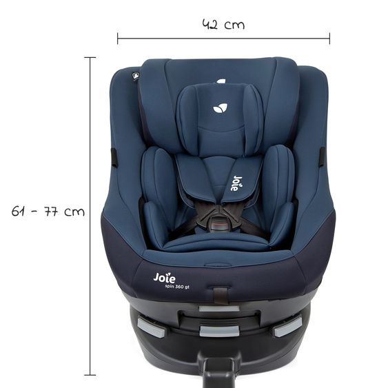 joie Reboarder-Kindersitz Spin 360 GT - Gruppe 0+/1 - ab Geburt - 4 Jahre (ab Geburt-18 kg) mit Isofix-Basis - Deep Sea