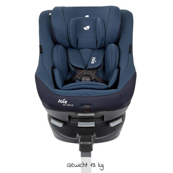 joie Reboarder-Kindersitz Spin 360 GT - Gruppe 0+/1 - ab Geburt - 4 Jahre (ab Geburt-18 kg) mit Isofix-Basis - Deep Sea