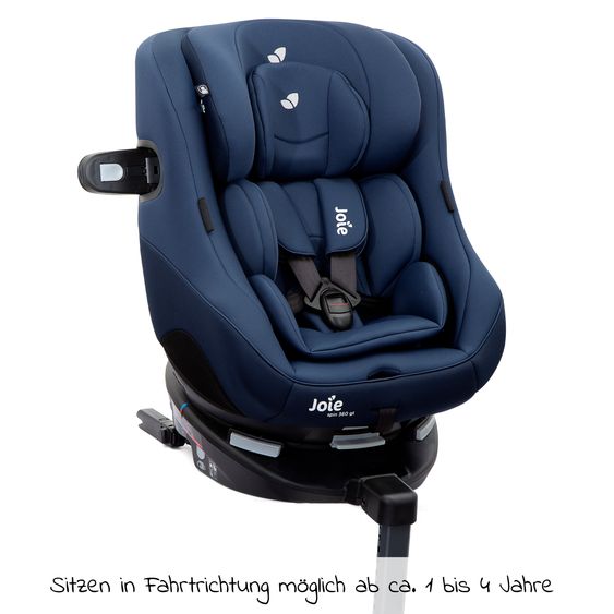 joie Reboarder-Kindersitz Spin 360 GT - Gruppe 0+/1 - ab Geburt - 4 Jahre (ab Geburt-18 kg) mit Isofix-Basis - Deep Sea