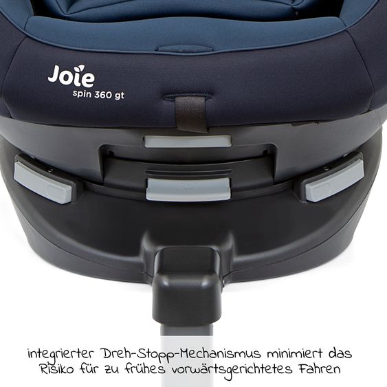 joie Reboarder-Kindersitz Spin 360 GT - Gruppe 0+/1 - ab Geburt - 4 Jahre (ab Geburt-18 kg) mit Isofix-Basis - Deep Sea