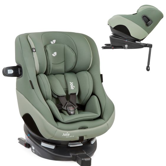 joie Reboarder-Kindersitz Spin 360 GT - Gruppe 0+/1 - ab Geburt - 4 Jahre (ab Geburt - 18 kg) mit Isofix-Basis - Laurel