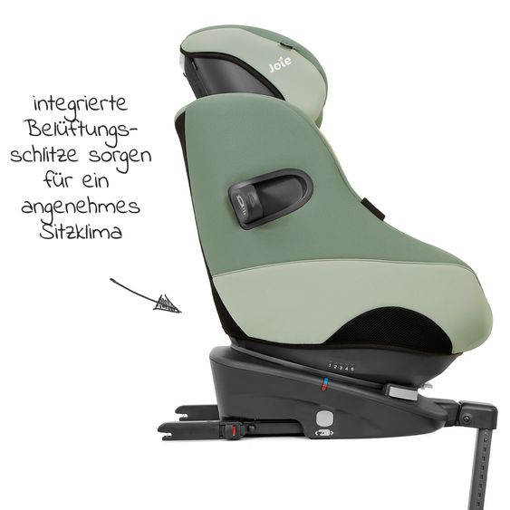 joie Reboarder-Kindersitz Spin 360 GT - Gruppe 0+/1 - ab Geburt - 4 Jahre (ab Geburt - 18 kg) mit Isofix-Basis - Laurel