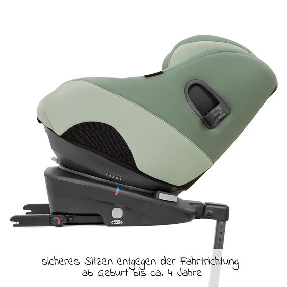 joie Reboarder-Kindersitz Spin 360 GT - Gruppe 0+/1 - ab Geburt - 4 Jahre (ab Geburt - 18 kg) mit Isofix-Basis - Laurel