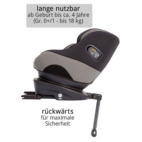 joie Reboarder child seat SpinSafe - Black Pepper