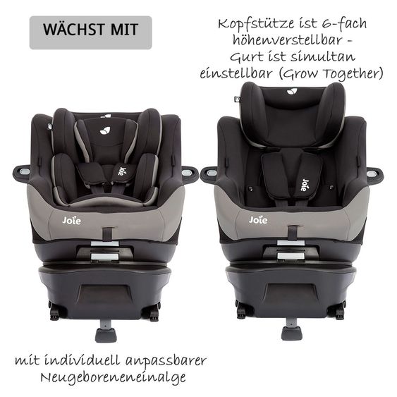 joie Reboarder child seat SpinSafe - Black Pepper