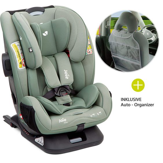 joie Reboarder-Kindersitz Verso Gruppe 0+/1/2/3 - ab Geburt - 12 Jahre (ab Geburt - 36 kg) mit Isofix inkl. Auto - Organizer - Laurel