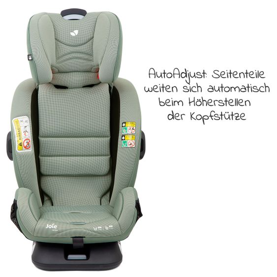 joie Reboarder-Kindersitz Verso Gruppe 0+/1/2/3 - ab Geburt - 12 Jahre (ab Geburt - 36 kg) mit Isofix inkl. Auto - Organizer - Laurel