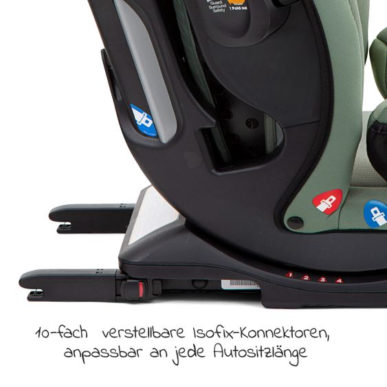 joie Reboarder-Kindersitz Verso Gruppe 0+/1/2/3 - ab Geburt - 12 Jahre (ab Geburt - 36 kg) mit Isofix inkl. Auto - Organizer - Laurel