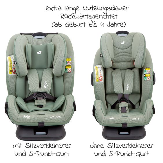 joie Reboarder-Kindersitz Verso Gruppe 0+/1/2/3 - ab Geburt - 12 Jahre (ab Geburt - 36 kg) mit Isofix inkl. Auto - Organizer - Laurel