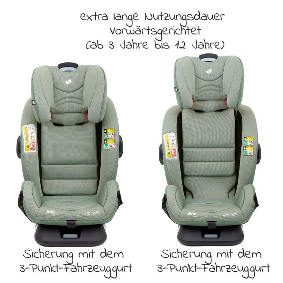 joie Reboarder-Kindersitz Verso Gruppe 0+/1/2/3 - ab Geburt - 12 Jahre (ab Geburt - 36 kg) mit Isofix inkl. Auto - Organizer - Laurel