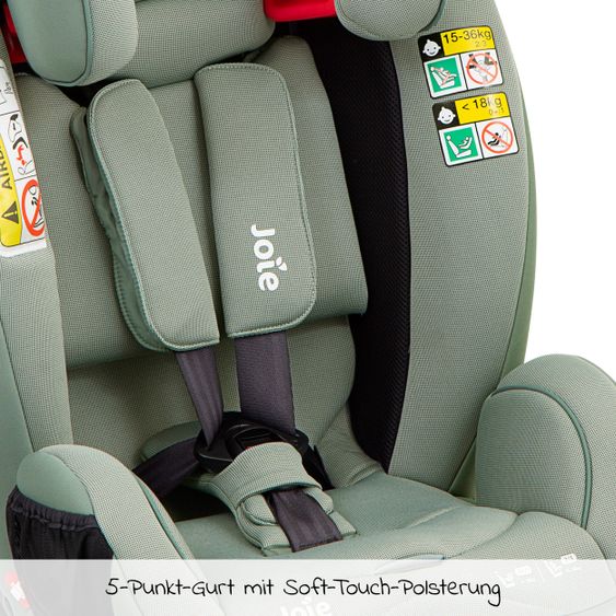 joie Reboarder-Kindersitz Verso Gruppe 0+/1/2/3 - ab Geburt - 12 Jahre (ab Geburt - 36 kg) mit Isofix inkl. Auto - Organizer - Laurel