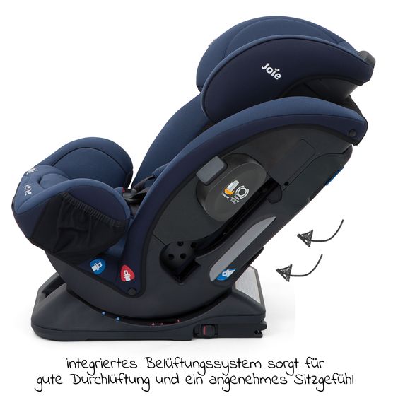 joie Reboarder-Kindersitz Verso Gruppe 0+/1/2/3 - ab Geburt - 12 Jahre (ab Geburt - 36kg) mit Isofix - Deep Sea