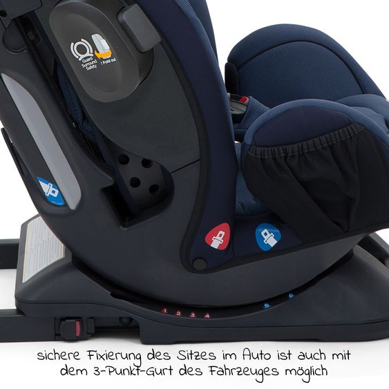 joie Reboarder-Kindersitz Verso Gruppe 0+/1/2/3 - ab Geburt - 12 Jahre (ab Geburt - 36kg) mit Isofix - Deep Sea