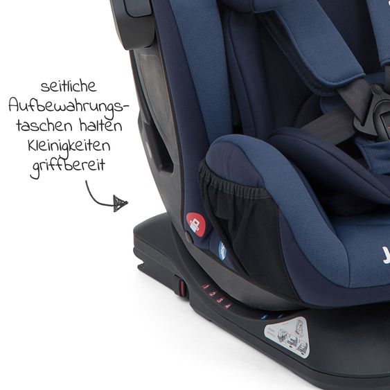 joie Reboarder-Kindersitz Verso Gruppe 0+/1/2/3 - ab Geburt - 12 Jahre (ab Geburt - 36kg) mit Isofix - Deep Sea