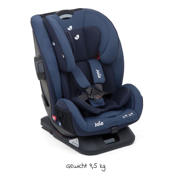 joie Reboarder-Kindersitz Verso Gruppe 0+/1/2/3 - ab Geburt - 12 Jahre (ab Geburt - 36kg) mit Isofix - Deep Sea