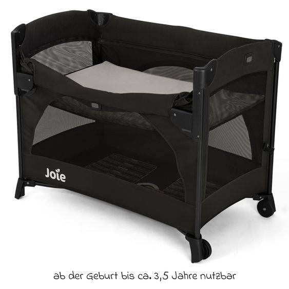 joie Travel cot and co-sleeper Kubbie Sleep from birth-15 kg incl. mattress, carrycot & harness system - Shale