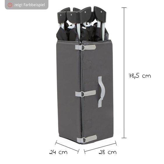 joie Reisebett Allura 120 ab Geburt-15 kg inkl. gepolsterte Einlage & Bassinet-Einhang - Satellite