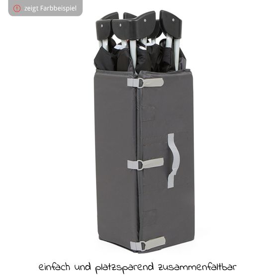 joie Reisebett Allura 120 ab Geburt-15 kg inkl. gepolsterte Einlage & Bassinet-Einhang - Satellite