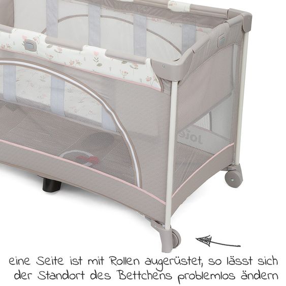 joie Reisebett Allura 120 inkl. Matratze & Transporttasche - Flowers Forever