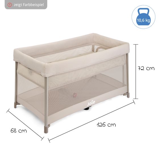 joie Lettino da viaggio Amigo 120 incl. borsa per il trasporto - Shale