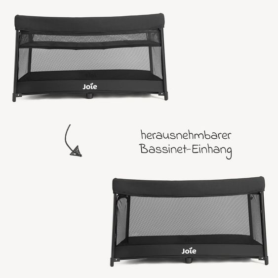 joie Lettino da viaggio Amigo 120 incl. borsa per il trasporto - Shale