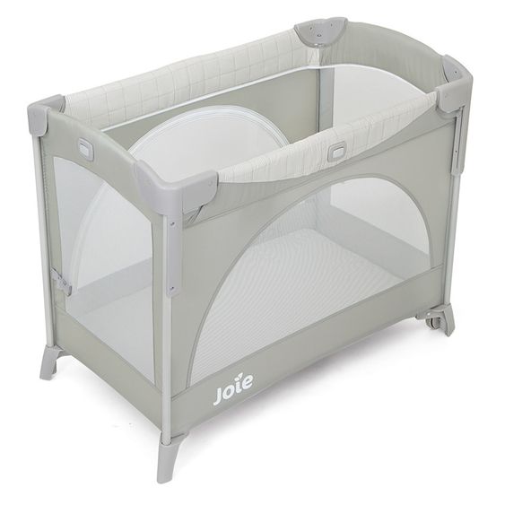 joie Reisebett und Beistellbett Kubbie Sleep ab Geburt-15 kg inkl. Matratze, Transporttasche & Gurtsystem - Wheat