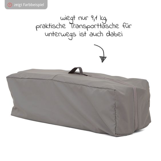 joie Reisebett und Beistellbett Kubbie Sleep ab Geburt-15 kg inkl. Matratze, Transporttasche & Gurtsystem - Wheat
