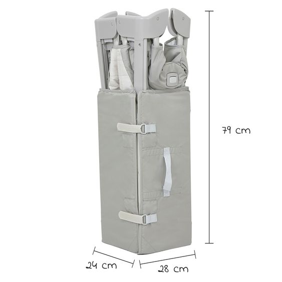 joie Reisebett und Beistellbett Kubbie Sleep ab Geburt-15 kg inkl. Matratze, Transporttasche & Gurtsystem - Wheat