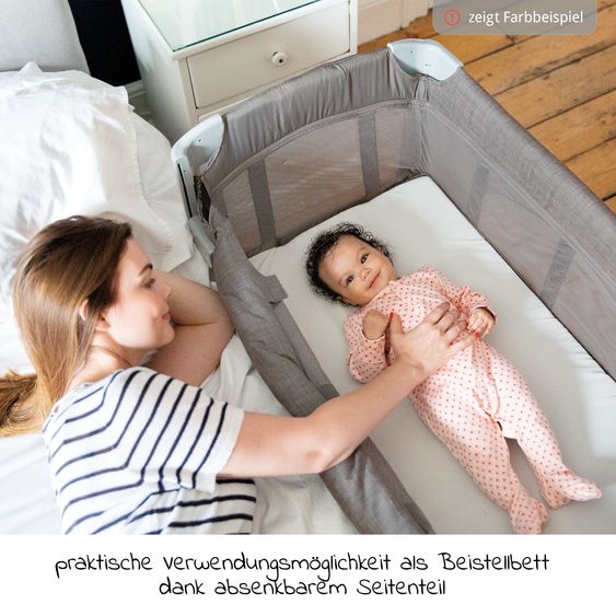 joie Reisebett und Beistellbett Kubbie Sleep ab Geburt-15 kg inkl. Matratze, Transporttasche & Gurtsystem - Wheat