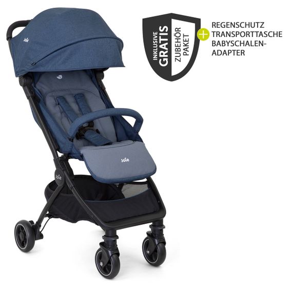 joie Reisebuggy Pact mit nur 6 kg inkl. Transporttasche, Adapter & Regenschutz - Deep Sea