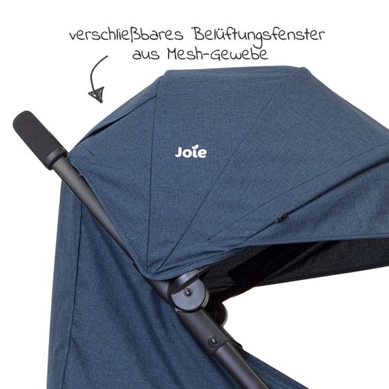 joie Reisebuggy Pact mit nur 6 kg inkl. Transporttasche, Adapter & Regenschutz - Deep Sea