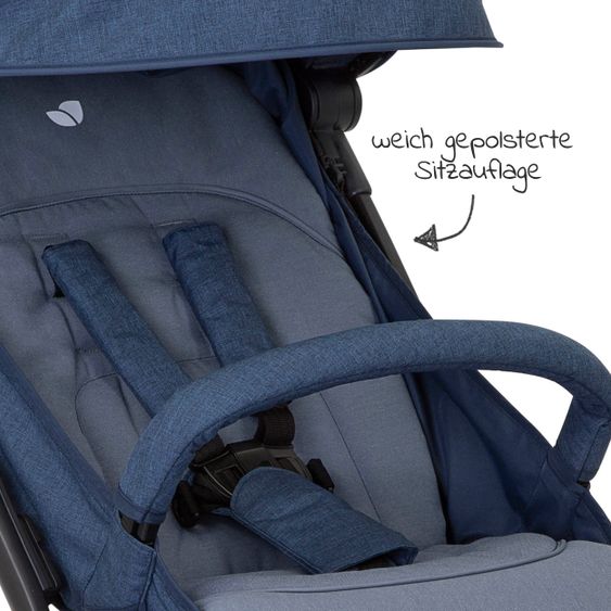 joie Reisebuggy Pact mit nur 6 kg inkl. Transporttasche, Adapter & Regenschutz - Deep Sea