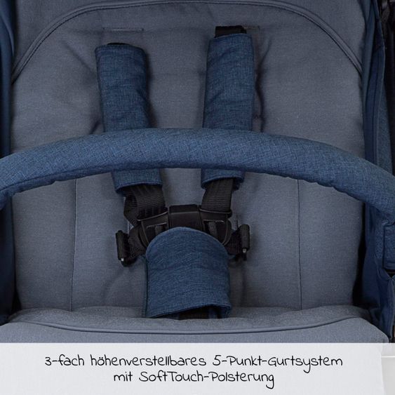 joie Reisebuggy Pact mit nur 6 kg inkl. Transporttasche, Adapter & Regenschutz - Deep Sea