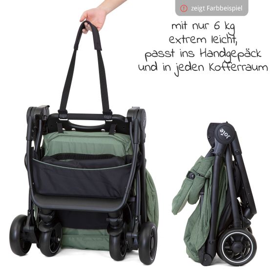 joie Reisebuggy Pact mit nur 6 kg inkl. Transporttasche, Adapter & Regenschutz - Deep Sea