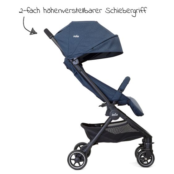 joie Reisebuggy Pact mit nur 6 kg inkl. Transporttasche, Adapter & Regenschutz - Deep Sea