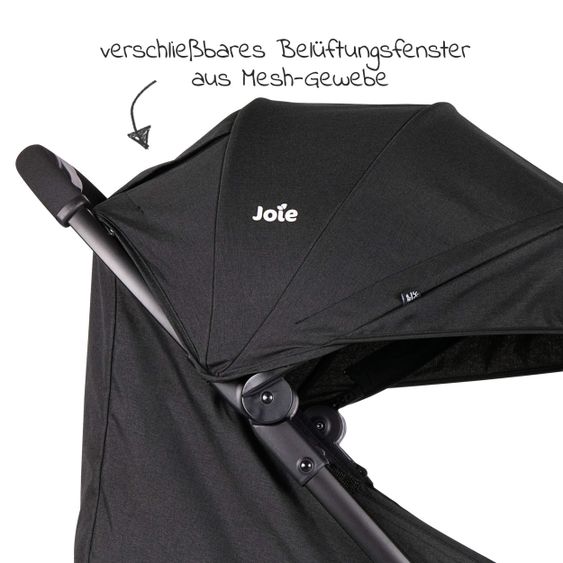 joie Travel buggy Pact with only 6 kg incl. transport bag, adapter & rain cover - Ember