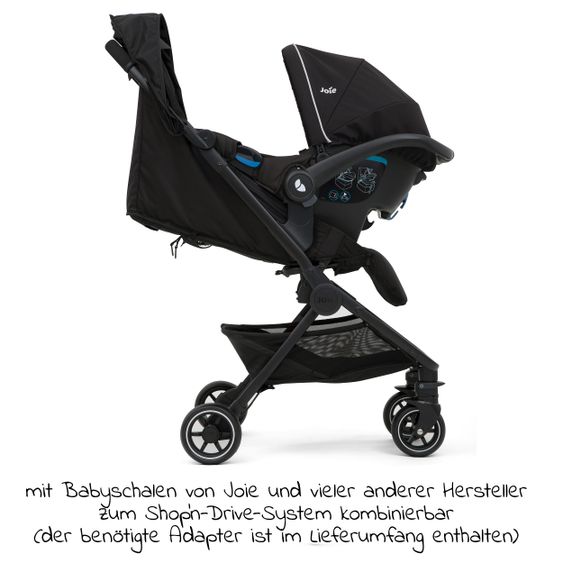 joie Travel buggy Pact with only 6 kg incl. transport bag, adapter & rain cover - Ember