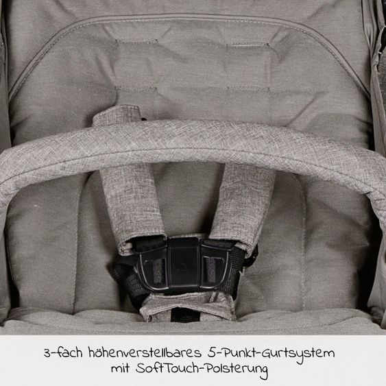 joie Reisebuggy Pact mit nur 6 kg inkl. Transporttasche, Adapter & Regenschutz - Gray Flannel