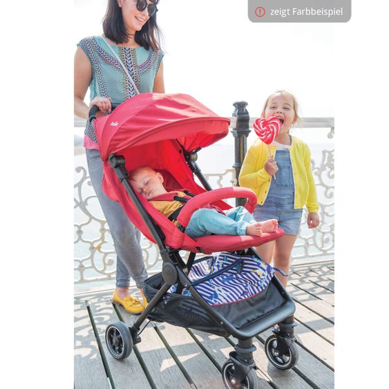 joie Reisebuggy Pact mit nur 6 kg inkl. Transporttasche, Adapter & Regenschutz - Gray Flannel