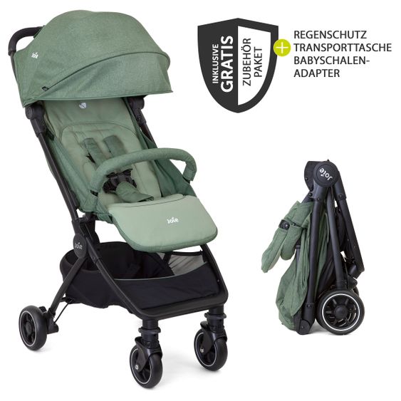 joie Reisebuggy Pact mit nur 6 kg inkl. Transporttasche, Adapter & Regenschutz - Laurel