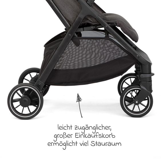 joie Reisebuggy & Sportwagen Pact Pro bis 22 kg belastbar mit Liegeposition nur 6,3 kg leicht inkl. Transporttasche, Adapter & Regenschutz - Cycle - Shell Grey