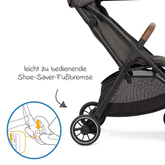 joie Reisebuggy & Sportwagen Pact Pro bis 22 kg belastbar mit Liegeposition nur 6,3 kg leicht inkl. Transporttasche, Adapter & Regenschutz - Cycle - Shell Grey