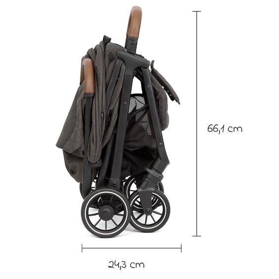 joie Reisebuggy & Sportwagen Pact Pro bis 22 kg belastbar mit Liegeposition nur 6,3 kg leicht inkl. Transporttasche, Adapter & Regenschutz - Cycle - Shell Grey