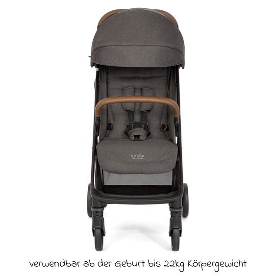 joie Reisebuggy & Sportwagen Pact Pro bis 22 kg belastbar mit Liegeposition nur 6,3 kg leicht inkl. Transporttasche, Adapter & Regenschutz - Cycle - Shell Grey