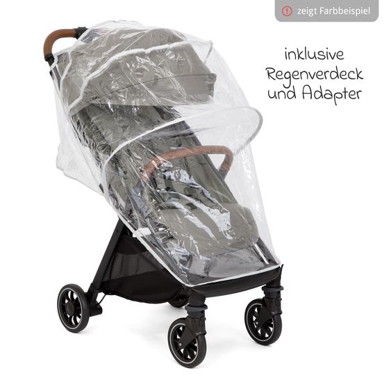 joie Reisebuggy & Sportwagen Pact Pro bis 22 kg belastbar mit Liegeposition nur 6,3 kg leicht inkl. Transporttasche, Adapter & Regenschutz - Cycle - Shell Grey