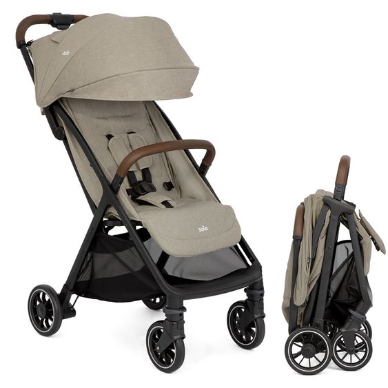 joie Reisebuggy & Sportwagen Pact Pro bis 22 kg belastbar mit Liegeposition nur 6,3 kg leicht inkl. Transporttasche, Adapter & Regenschutz - Oak